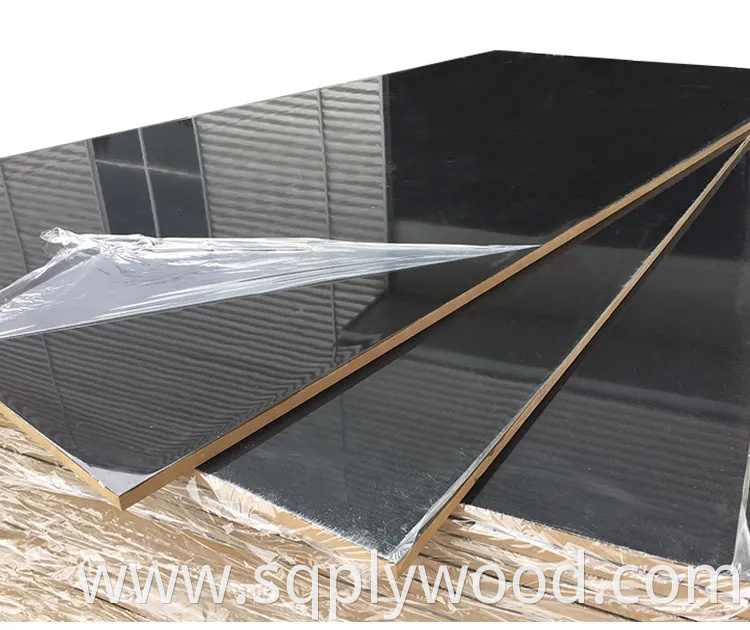 High Quality 15mm/18mm Waterproof UV High Gloss Melamine Veneer Laminated Raw Plain MDF Fiber Board for Furniture and Decoration